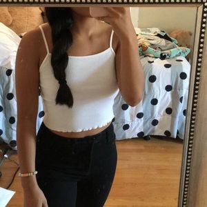 White crop top